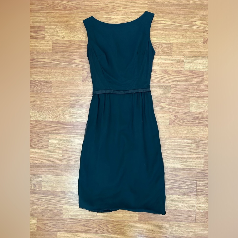 60’s Vintage Another Ann Barry jr Boatneck Silk Chiffon Sheath Dress size XS